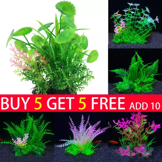 Artificial Fake Plastic Water Grass Plants for Fish Tank Aquarium Decoration