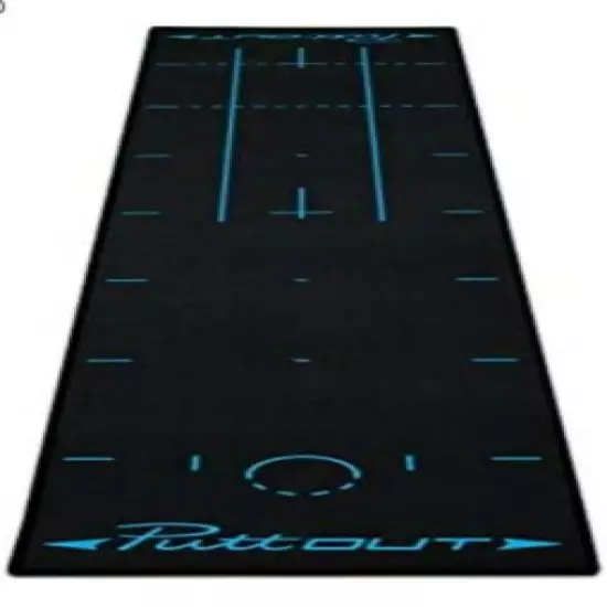 Golf Pressure Putt Putting Trainer & Puttout Pro Mat Black & Blue ✅