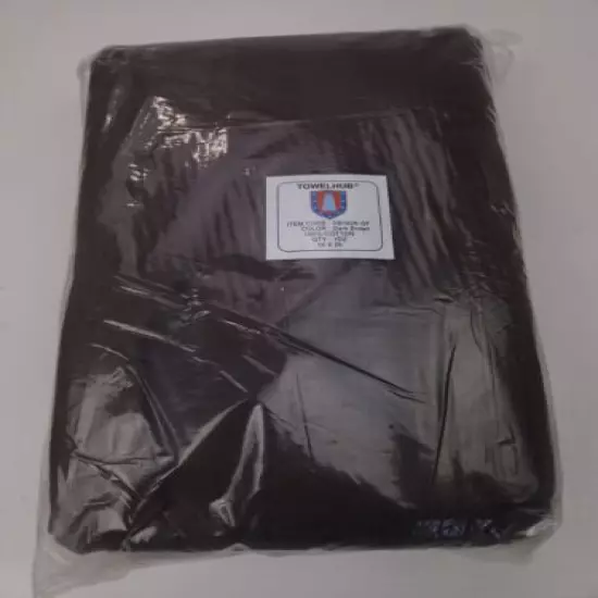 12 Towel Hub Dark Brown 16x26 Tri Fold Velour Golf Towels 16” X 26”