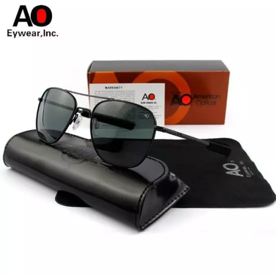 Pilot AO Sunglasses Men Top Quality Brand Designer AGX Tempered Glass Lens Sun