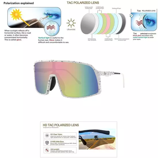 Sport Men Cycling Baseball Golf Running Ski Sunglasses Color Mirror Lens Glasses