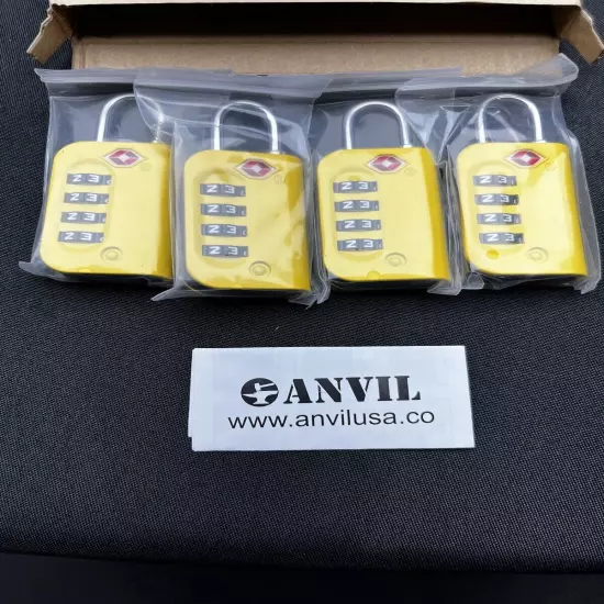 Anvil TSA Approved Luggage Lock - 4 Digit Combination Padlocks, Model C106, C14