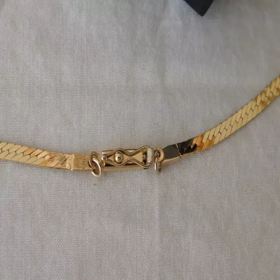 Italian 14K Herringbone Chain 20 inch Italy 14KT