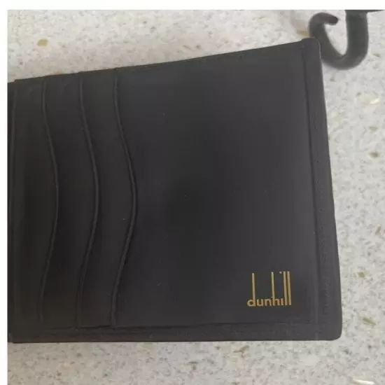 Dunhill Short Black Wallet Men with Logo