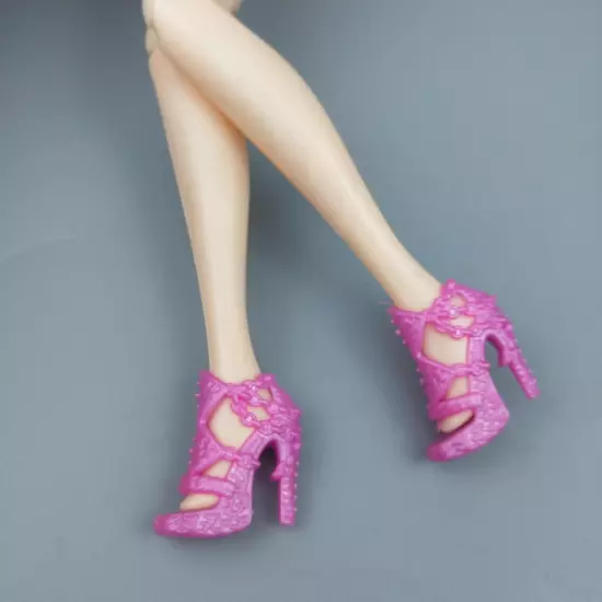 6pairs/lot High Heel Shoes 11.5"Doll Shoes Sandals Sneakers 1/6 Accessories Toy