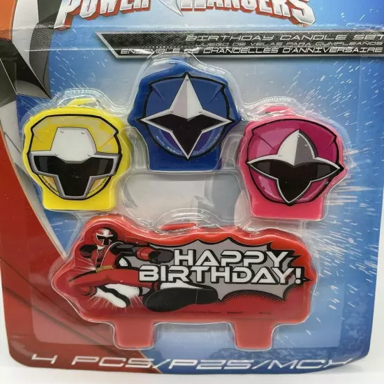 Power Rangers Cake Topper Deco Pac 20746 Red Ranger & CANDLE SET & RINGS NEW