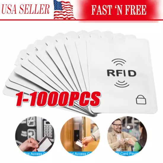 RFID Credit Debit ID Card Sleeve Protector Blocking Safety Shield Anti Theft Lot