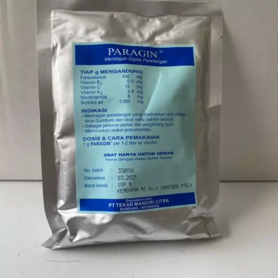 100gr Paragin Med*cine for Farm Animals Poultry Non-Ster0idal Antipyretic