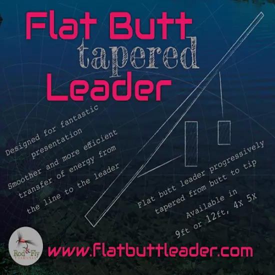 10 Fly fishing Flatbutt Tapered Leaders 12ft Available in 4X,5X,