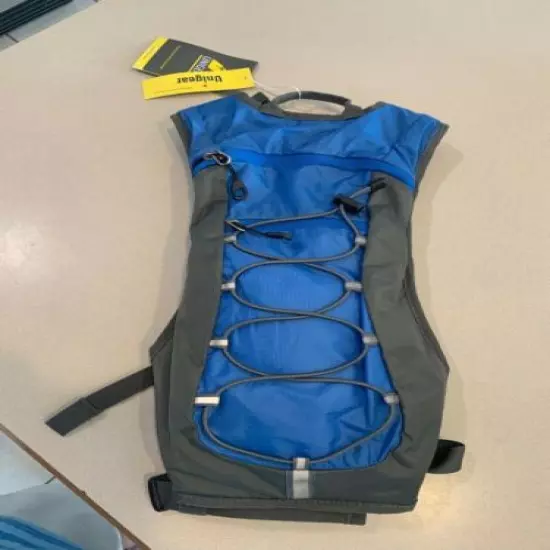 UNIGEAR Grey/Blue Hydration Pack with 70 oz 2L Water Bladder (NWT)