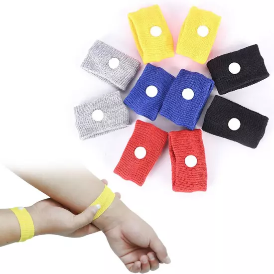 6pcs Anti Nausea Wristbands Sea Plane Car Sea Sickness Travel Motion Wrist Bands