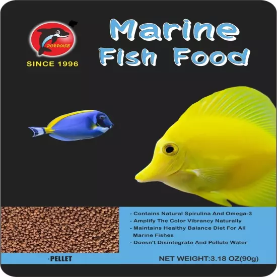 Porpoise Marine Fish Food 180gm (6.53 oz) Pellets