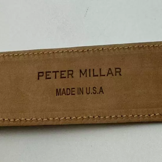 NWT Peter Millar Crown Crafted Leather Belt Whiskey Brown Mens Size 34 $180