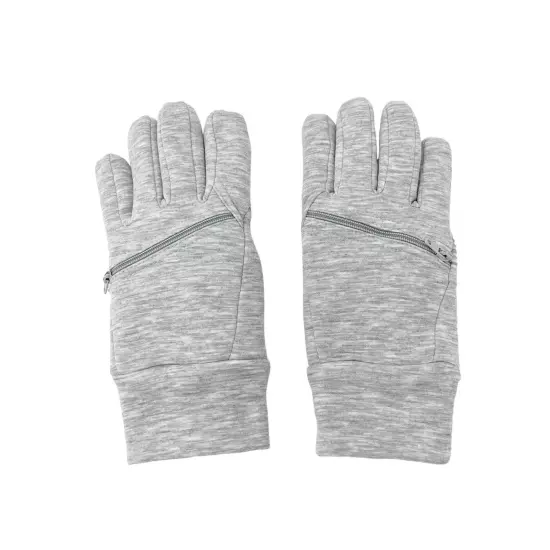 Swiss Tech Women's Fleece Touch Gloves Size S/M Gray Zip Pocket 3M Thinsulate