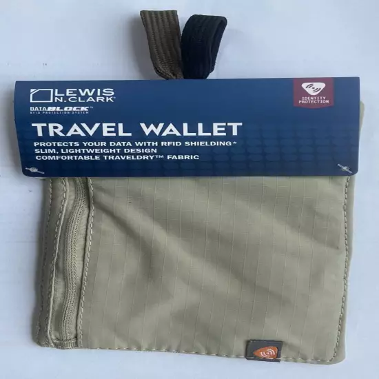 Lewis N. Clark RFID Hidden Travel Wallet, 3 interior pockets, Security & Safety