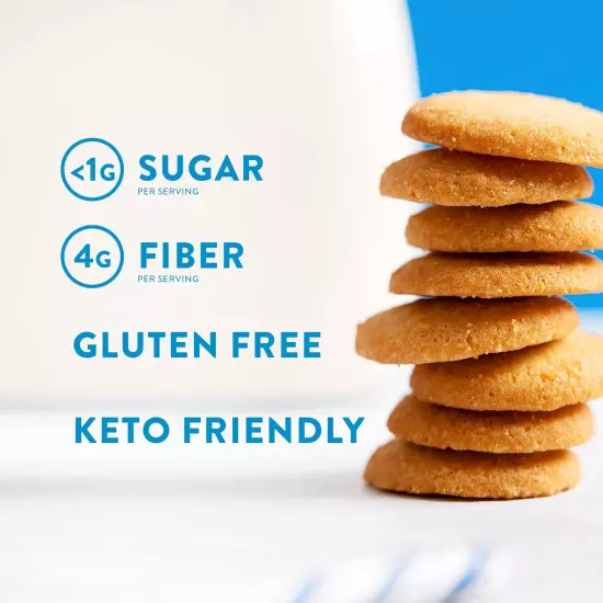 Gluten Free Vanilla Wafer Cookies - 3 Pack Low Carb Keto Snack Sugar Free Desser