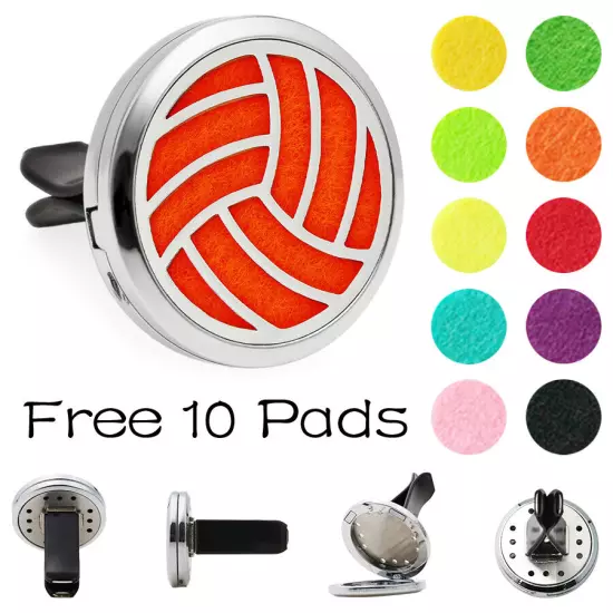 Car Diffuser Vent Clip Air Freshener Essential Oil Aroma diffuser Locket 10Pads 