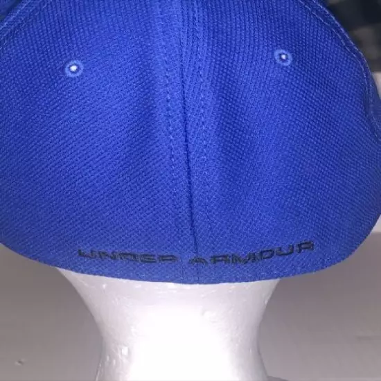 NEW UNDER ARMOUR MEN'S Golf BLUE HAT CAP BLACK LOGO Size M/L