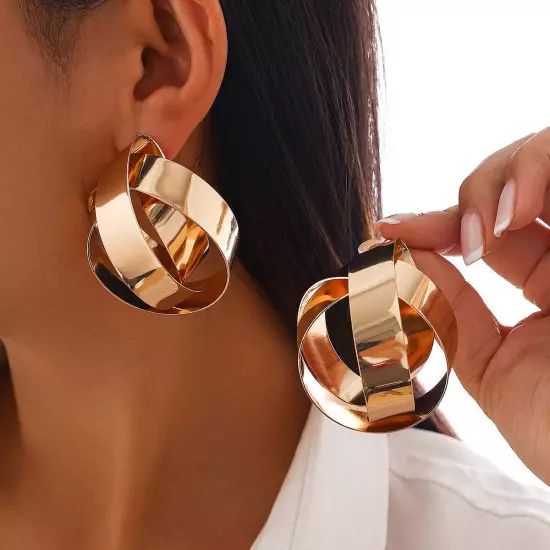 Women's Geometric Winding Punk Earrings