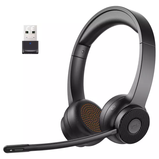 EKSA Wireless Headset, Bluetooth 5.2 Headset with Noise Cancelling Microphone...