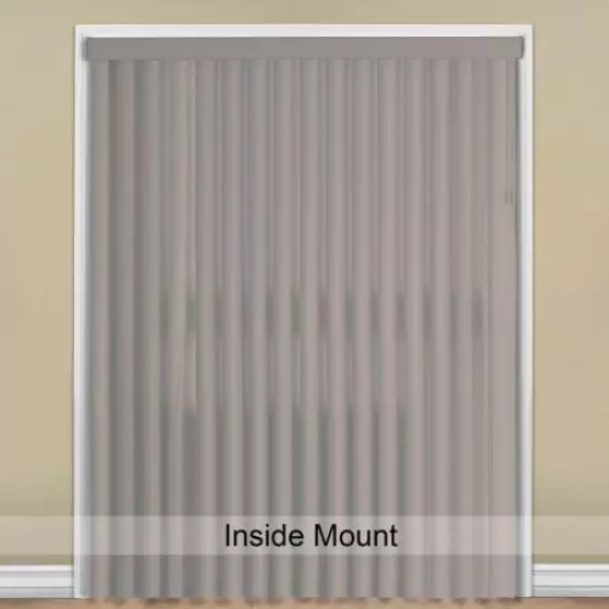 Gray VERTICAL WINDOW BLINDS PVC Sliding Glass Doors Patio Privacy Blackout 78X84