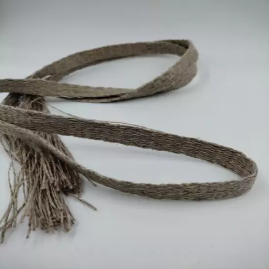 Item3162: Powder Horn inkle strap Natural hemp 5/8" x 42.5" 