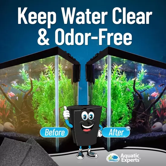 Durable Carbon-Infused Filter Pad for Fish Tanks and Ponds - Made in the USA