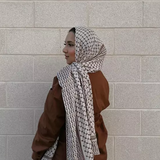 Palestine Scarf Islamic Chiffon Scarf Keffiyeh Hijab-Palestinian Shawls--- D0F1