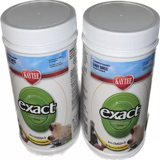 2 Pck Kaytee Exact Hand Feeding For Baby Bird, 18Ounce Bird Hand Feeding Formula