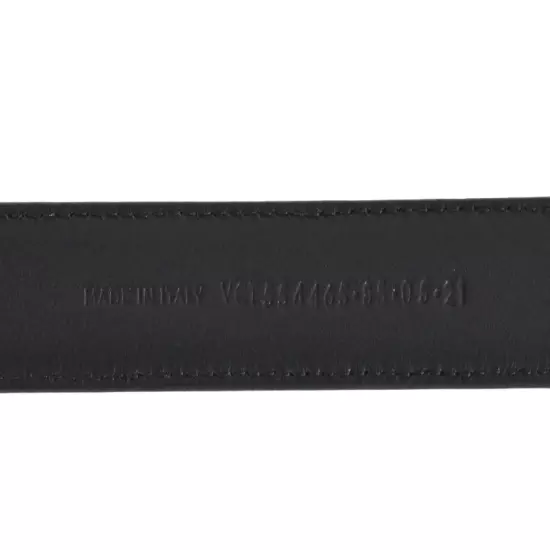 SAINT LAURENT Grain De Poudre YSL-LOGO CASSANDRE Women's SKINNY Belt 85cm US34