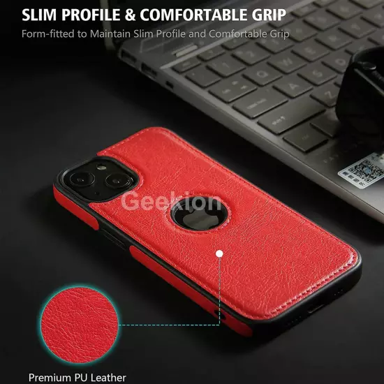 For Apple iPhone 16 15 14 Plus 13 12 11 Pro XR Max Case Leather Shockproof Cover