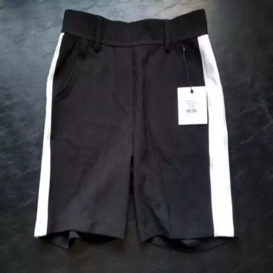 1 NWT WOMEN'S BELYN KEY TRACK SHORTS, SIZE: X-SMALL, COLOR: ONYX/CHALK (J327)