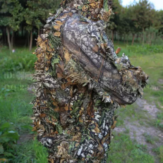 Hunting Camouflage Ghillie Suit 3D Camo Clothing Jungle Military Training Sniper