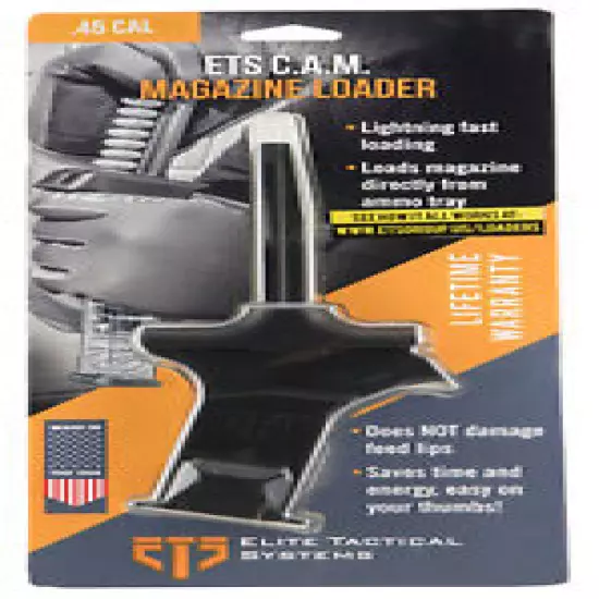 ETS Group ETSCAM45 C.A.M Mag Loader 45 ACP Polymer Black