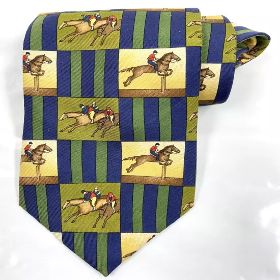 Structure Horse Racing Equestrian Necktie Silk Tie 4" x 57"