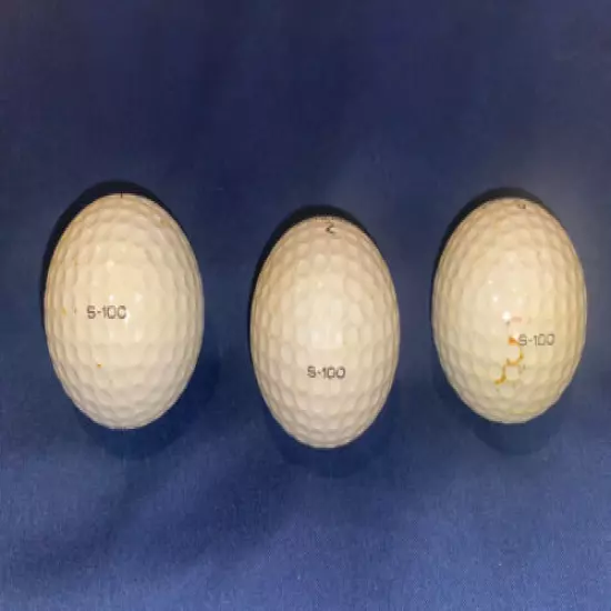 3x PENFOLD ORIGINAL VINTAGE S-100 GOLF BALLS # 1,2,3