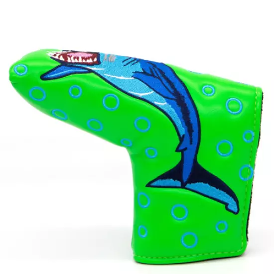 Protect Golf Club, Magnetic Shark Golf Blade Putter Head Cover Headcover Green