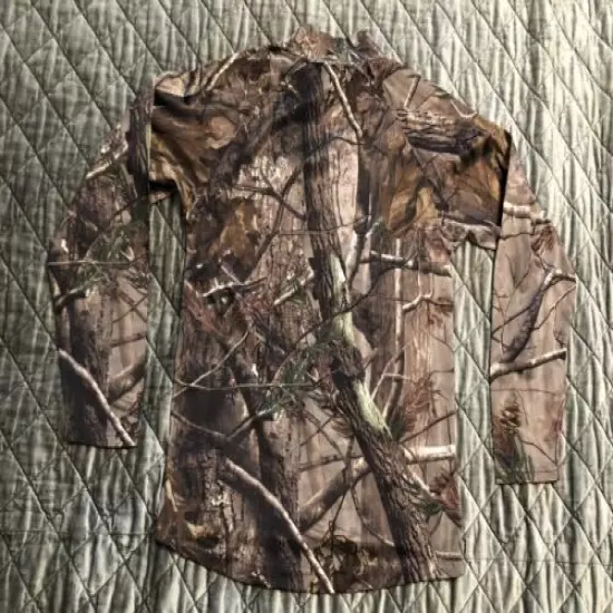 Medalist Real Tree Camo Pullover Long Sleeve Shirt Top Quick Dry Women Sz S