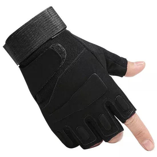 Military Tactical Half Finger Gloves Combat Army Gloves Work Shooting Duty Gear