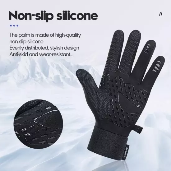 -10℉ Waterproof Windproof Touch Screen Warm Winter Gloves for Cold Weather Men