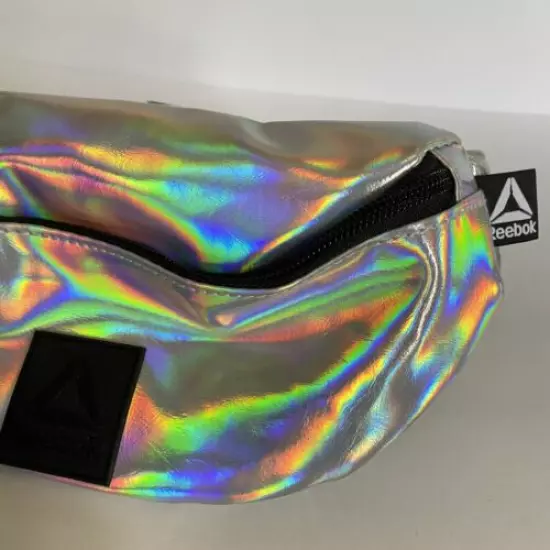 Iridescent Silver Fannypack Adjustable Belt Bag Waist Pack Color-shift Pouch Sac