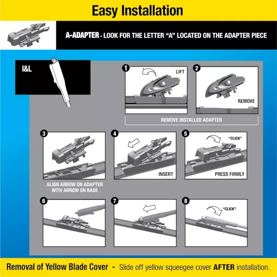 830119 Silicone Endura Wiper Blades, 19 Inch Windshield Wipers (Pack of 1), Auto