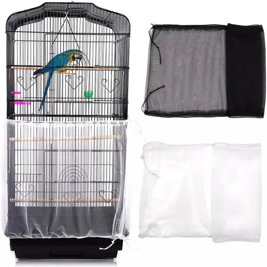 Mesh Pet Bird Skirt Birdcage Mesh Birdcage Cover Decoration Feather Catcher