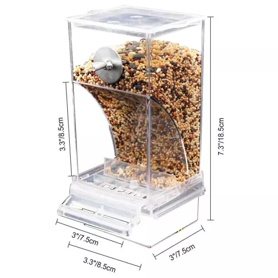 No Mess Bird Feeders Automatic Parrot Feeder Drinker Food Container P S1K7