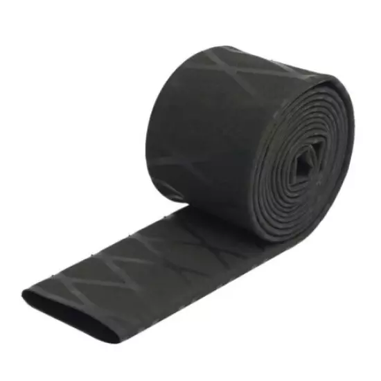 BLACK DELUXE DIAMOND WRAP (X WRAP) NON SLIP TEXTURED HEAT SHRINK WRAP TUBING