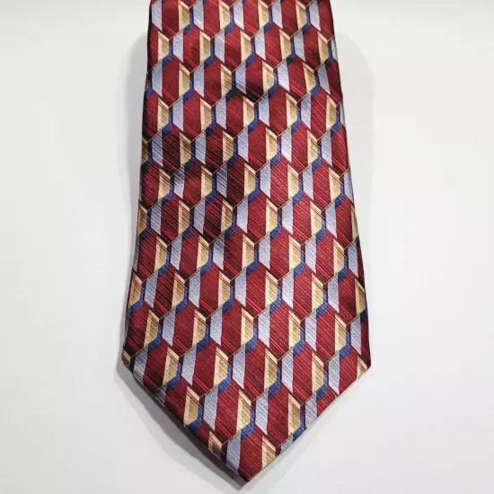 Dockers Geometric Stain Resistant All Business Winter Style SILK Necktie