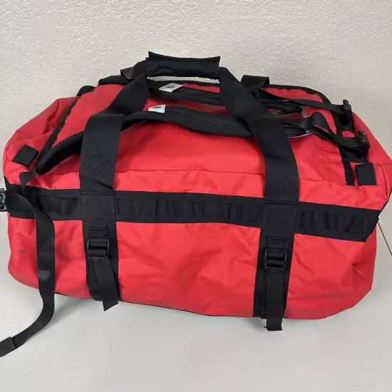 The North Face Base Camp Duffel Black Series Red/Black Heavy Duty