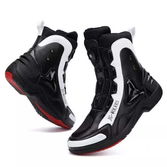 Professional Non-Slip Motorcycle Boots Men's High Top Comfortable Riding Shoes