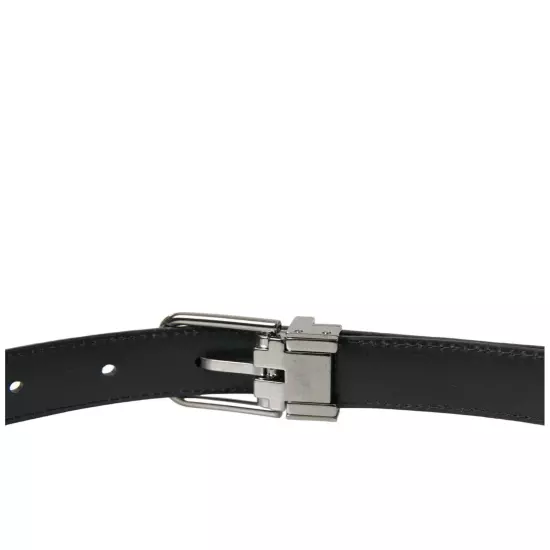 Dolce & Gabbana Leather Metal Buckle Belt - Belts - Black -Size 90