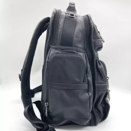 Large Capacity Kiwami Tumi Business Backpack Black All Leather Alpha 3